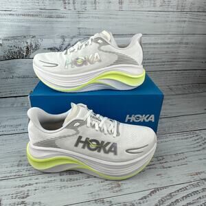 Hoka Skyward X 2 Womens US 8.5 B Running Shoes White Neon Yuzu